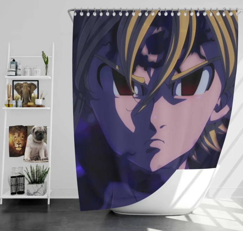 Meliodas Demon King True Form Anime Shower Curtain