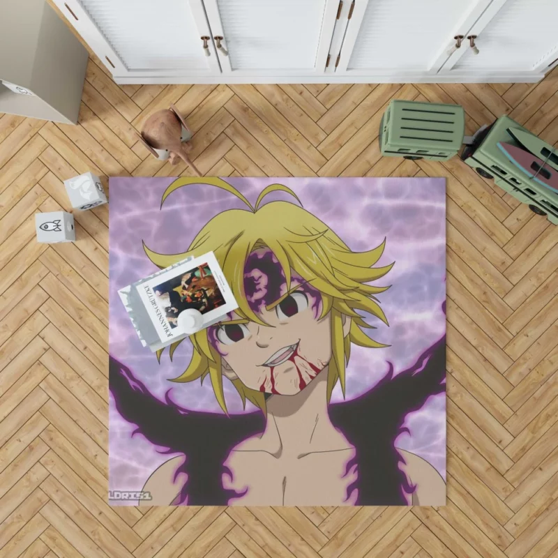 Meliodas Demon Power Anime Rug