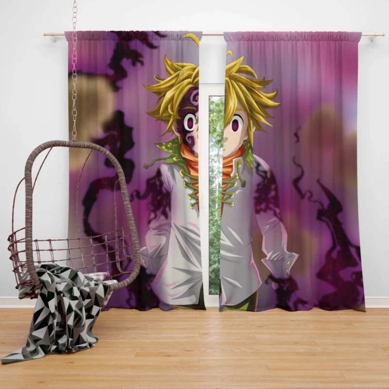 Meliodas Demon Reborn Anime Curtain