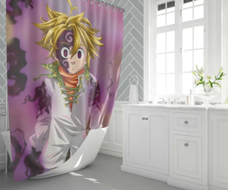 Meliodas Demon Reborn Anime Shower Curtain 1