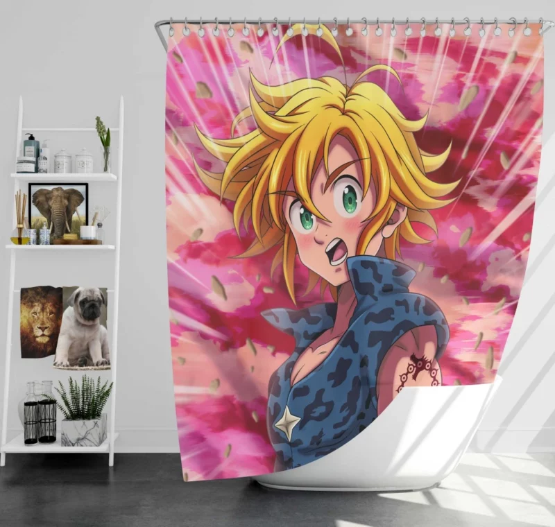 Meliodas Demon Unbound Anime Shower Curtain