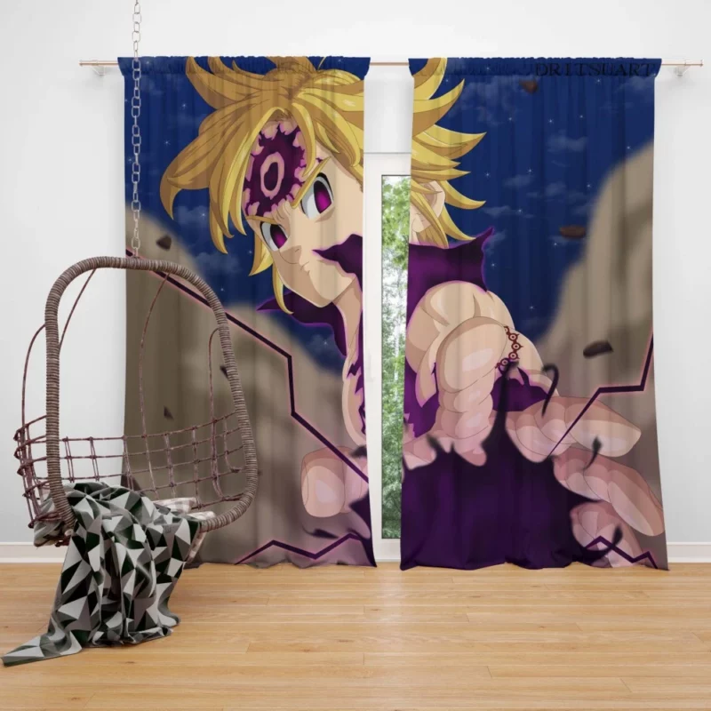 Meliodas Demon Wrath Anime Curtain