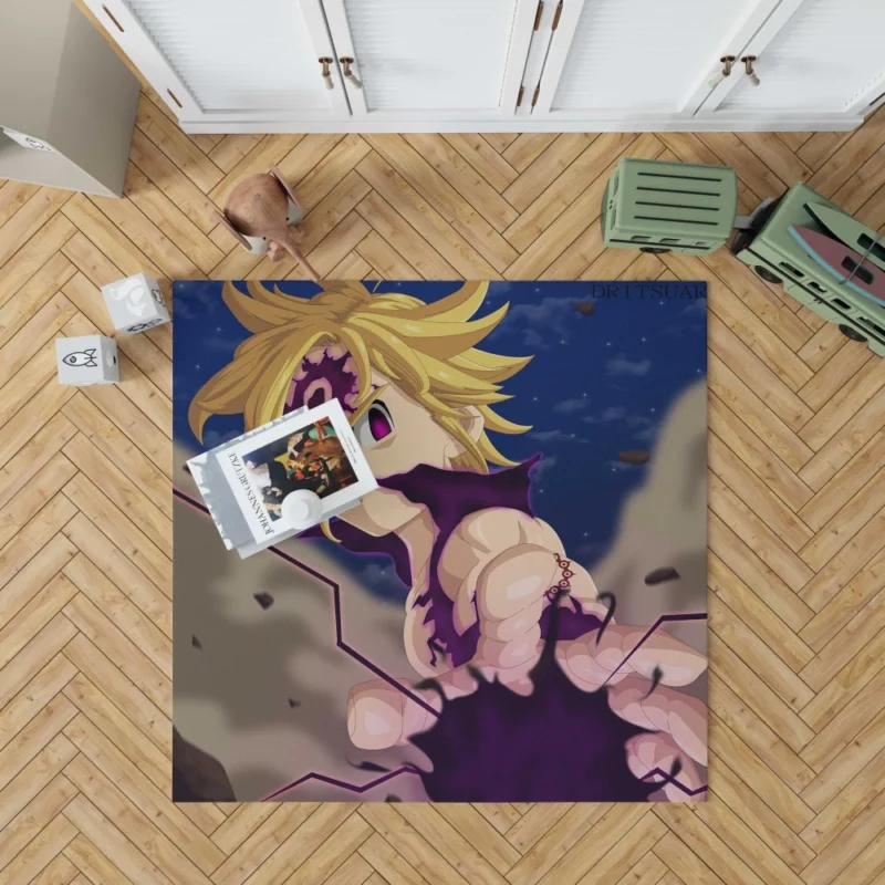 Meliodas Demon Wrath Anime Rug