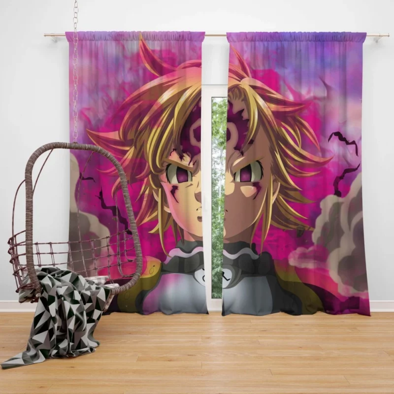 Meliodas Demonic Fury Anime Curtain