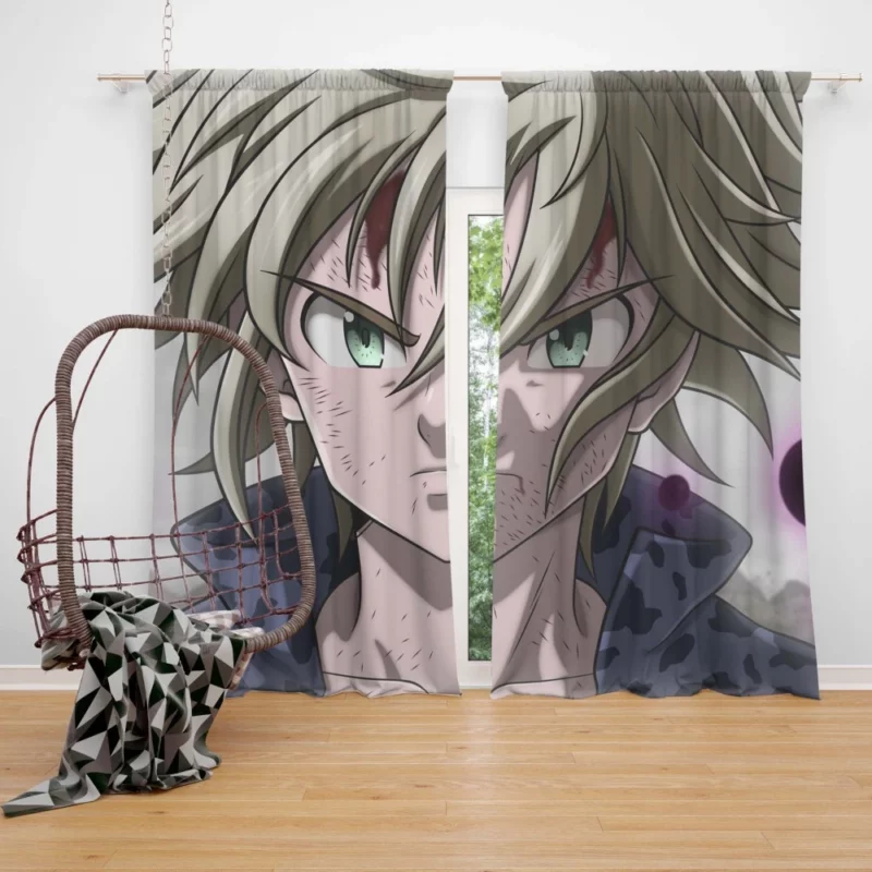 Meliodas Demonic Spheres Anime Curtain