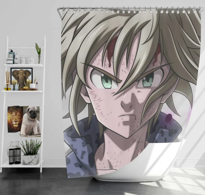 Meliodas Demonic Spheres Anime Shower Curtain