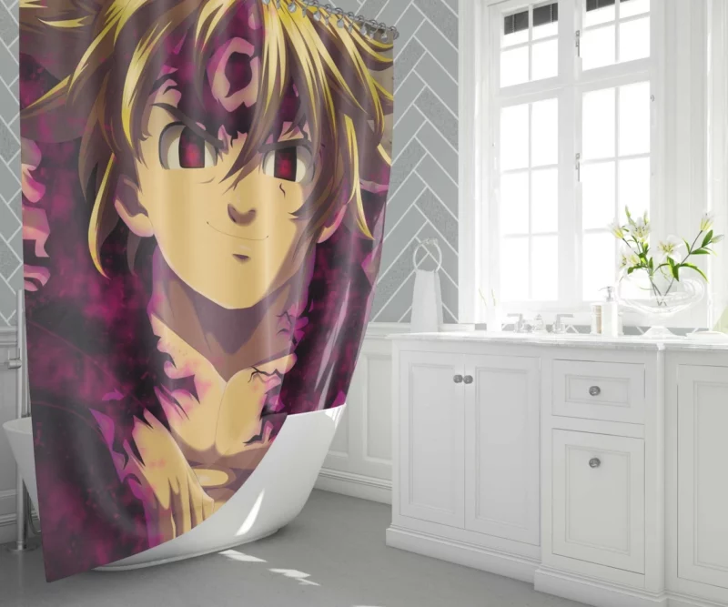 Meliodas Devil Might Anime Shower Curtain 1