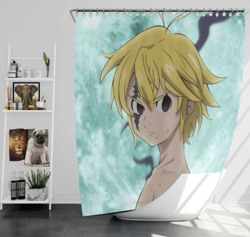 Meliodas Devil Within Anime Shower Curtain