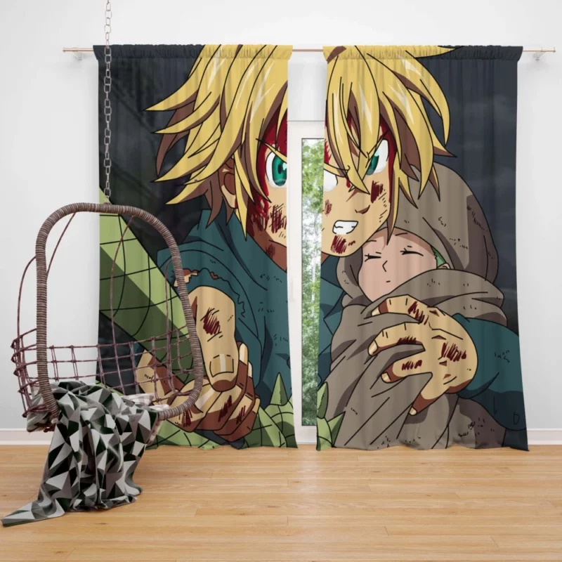 Meliodas & Elizabeth Eternal Connection Anime Curtain