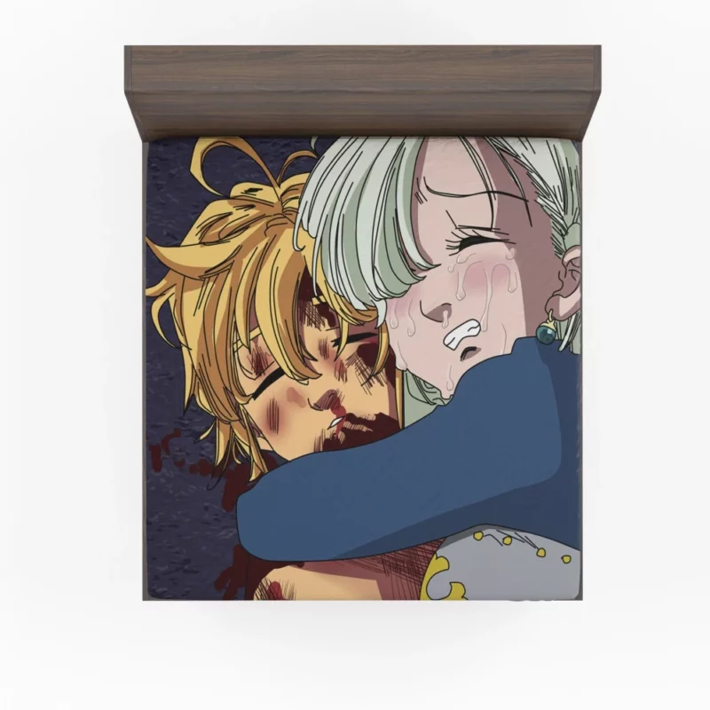 Meliodas & Elizabeth Forbidden Love Anime Fitted Sheet