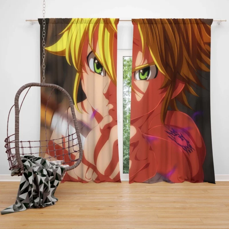 Meliodas Forbidden Power Anime Curtain