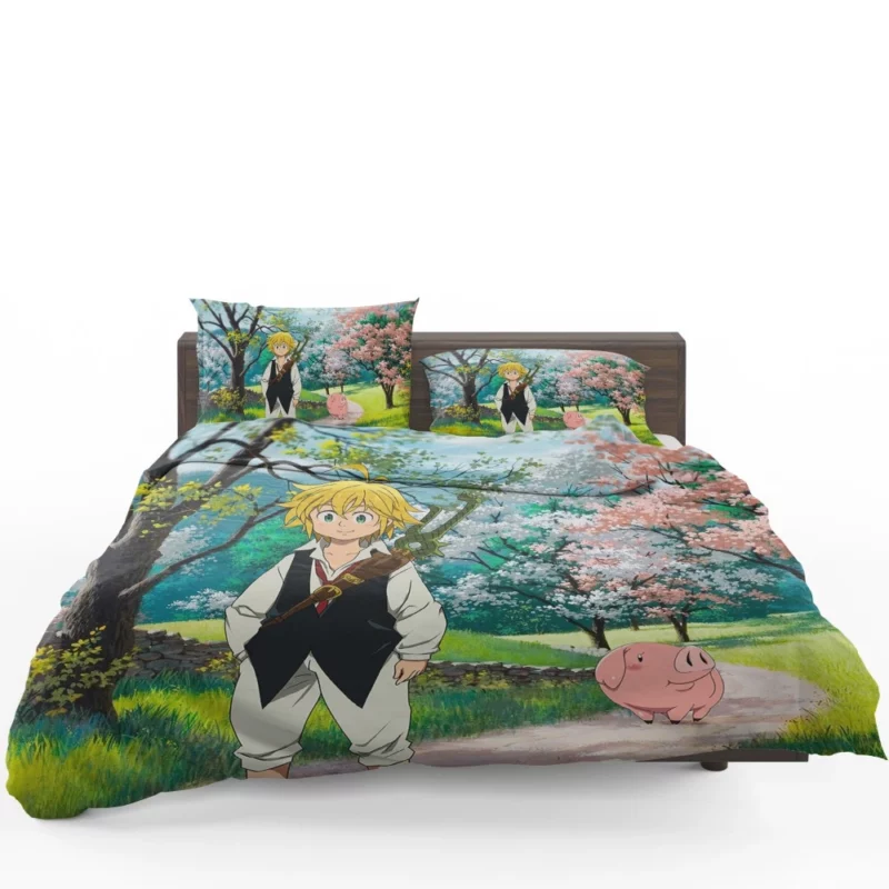 Meliodas & Hawk Lively Duo Anime Bedding Set