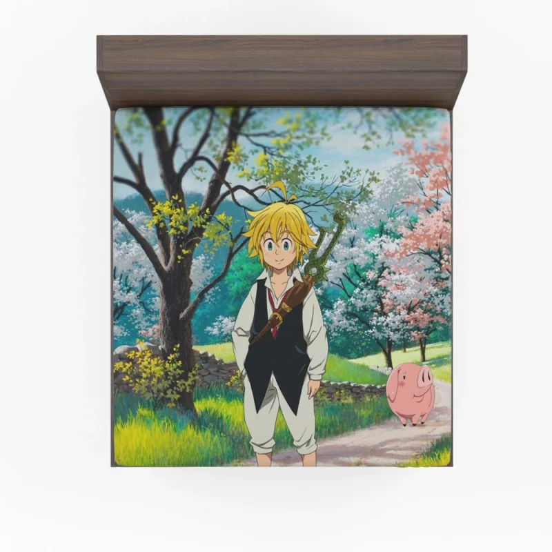 Meliodas & Hawk Lively Duo Anime Fitted Sheet