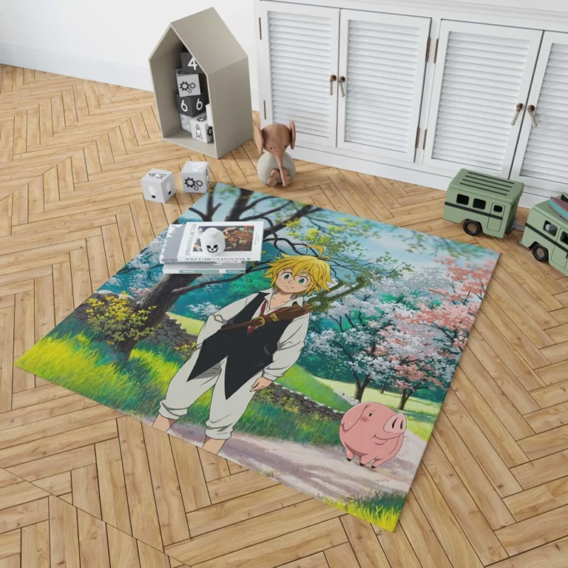 Meliodas & Hawk Lively Duo Anime Rug 1