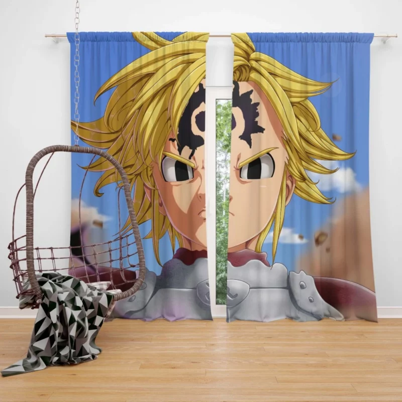 Meliodas Hellish Force Anime Curtain