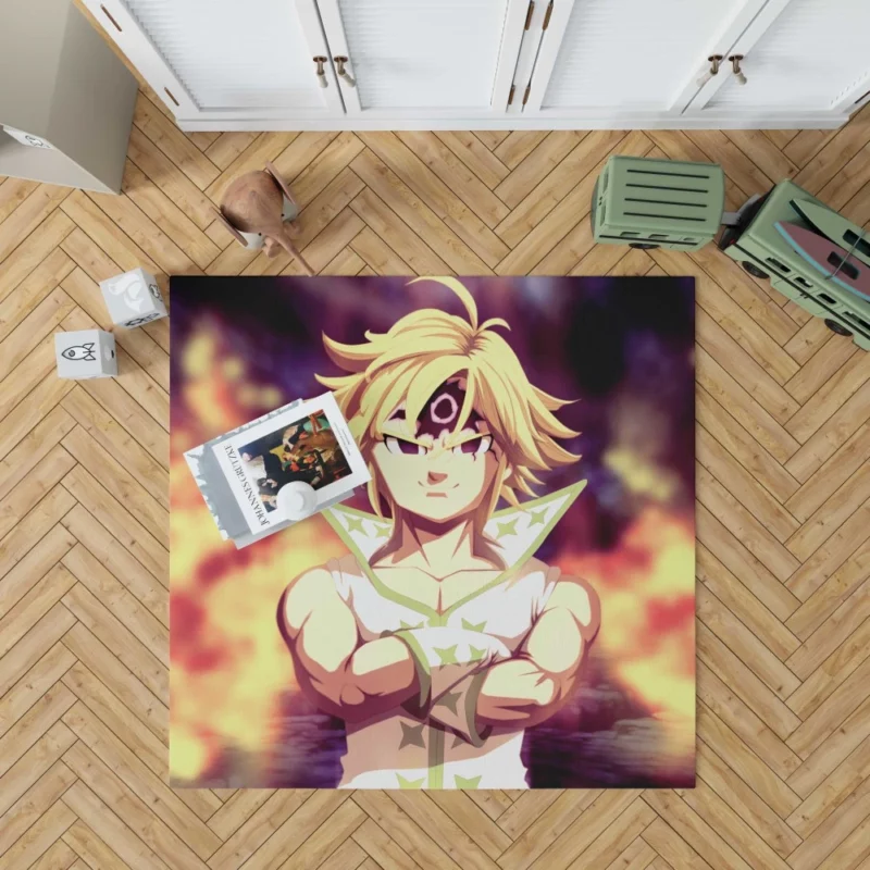 Meliodas Legendary Warrior Anime Rug