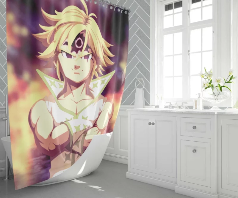 Meliodas Legendary Warrior Anime Shower Curtain 1