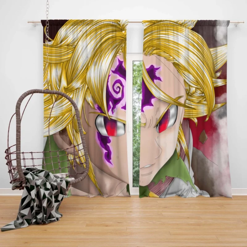 Meliodas Power Unleashed Anime Curtain