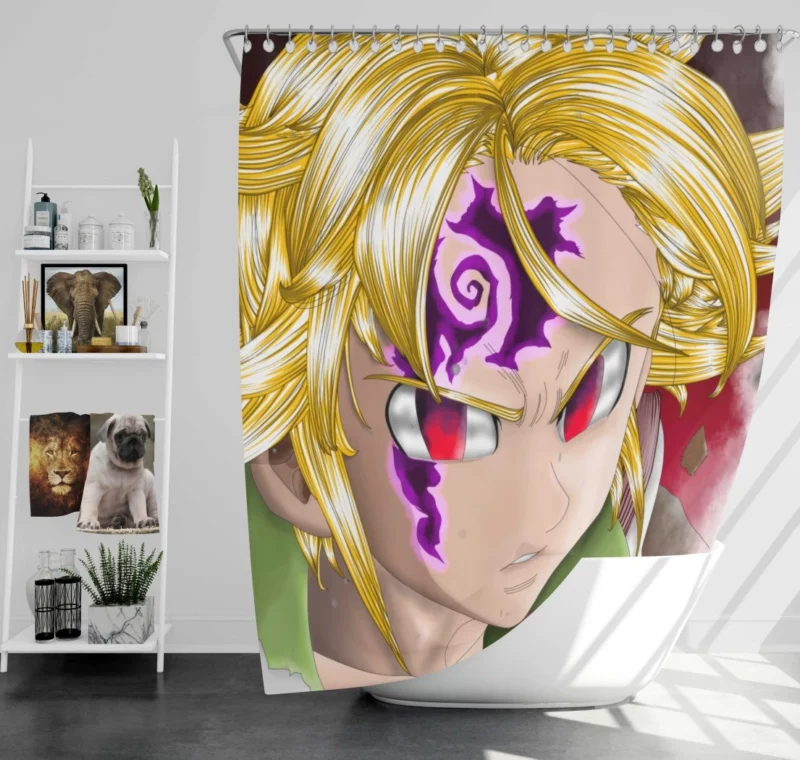 Meliodas Power Unleashed Anime Shower Curtain