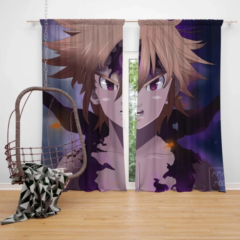 Meliodas Ruthless Demon Anime Curtain