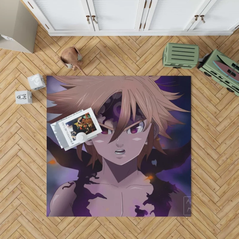 Meliodas Ruthless Demon Anime Rug