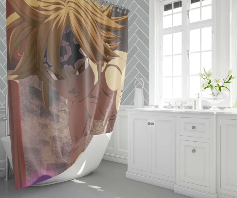 Meliodas Secrets Unveiled Anime Shower Curtain 1