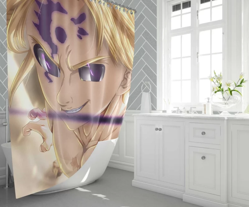 Meliodas Sin of Wrath Anime Shower Curtain 1