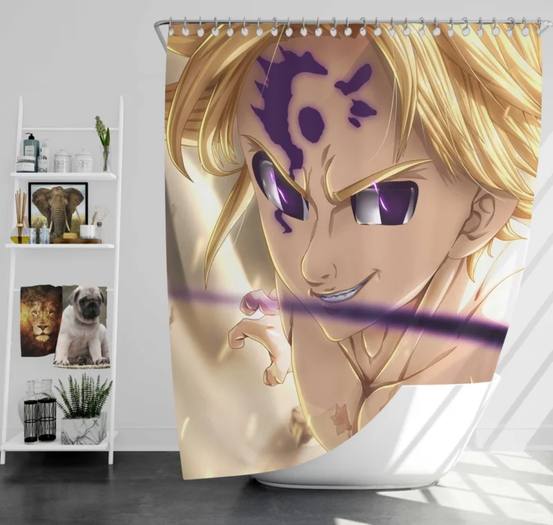 Meliodas Sin of Wrath Anime Shower Curtain