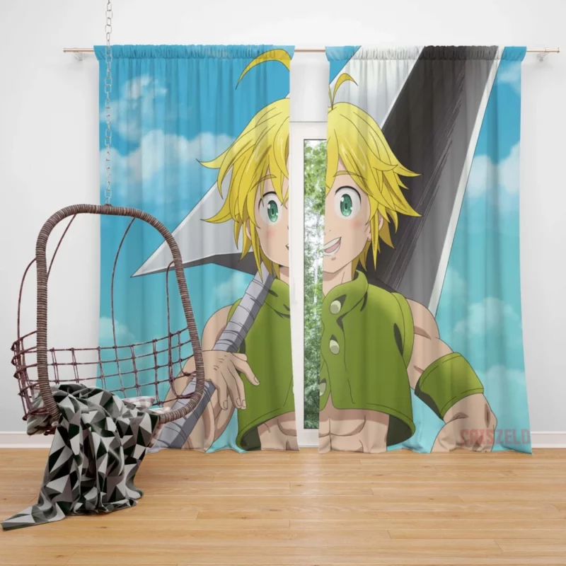 Meliodas Sinful Power Anime Curtain