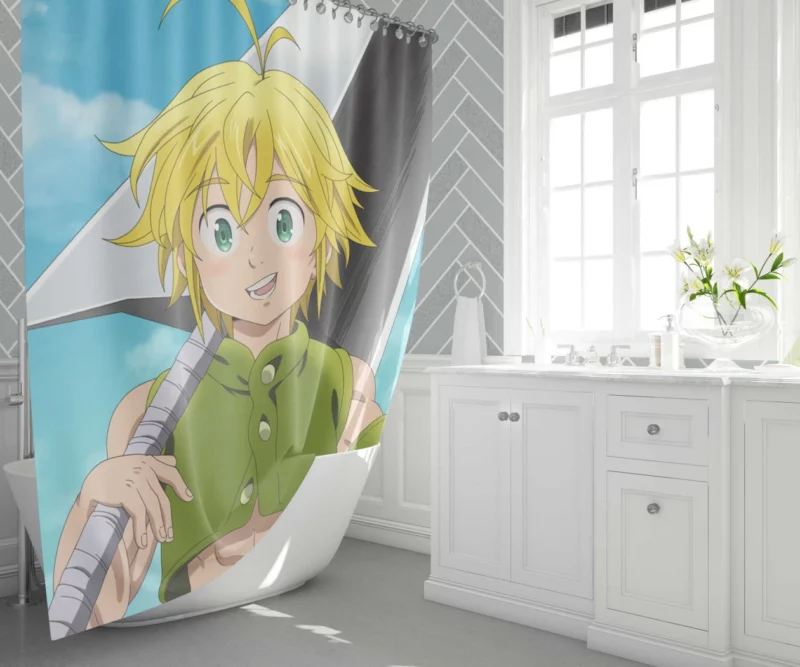 Meliodas Sinful Power Anime Shower Curtain 1