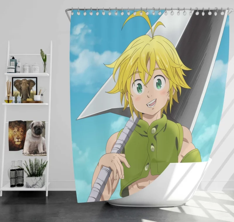 Meliodas Sinful Power Anime Shower Curtain