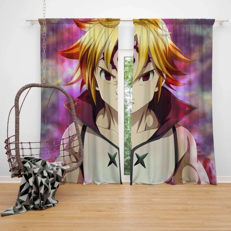 Meliodas Sins' Leader Anime Curtain