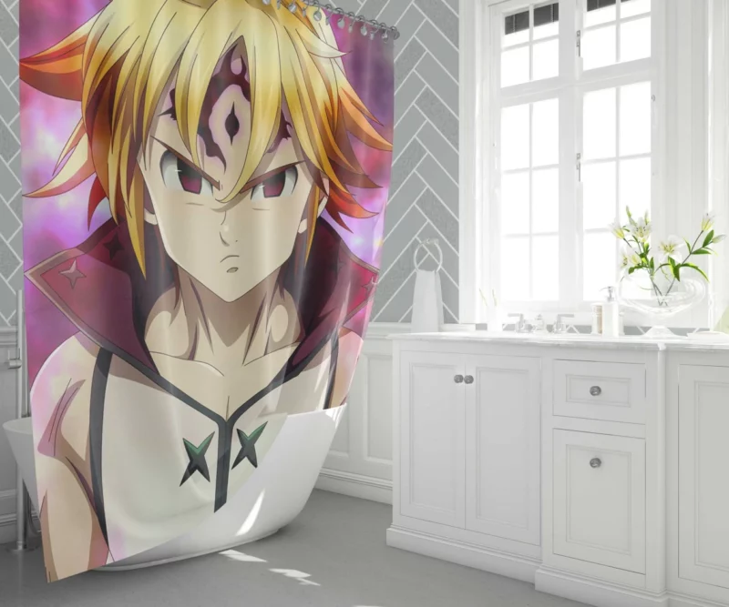 Meliodas Sins' Leader Anime Shower Curtain 1