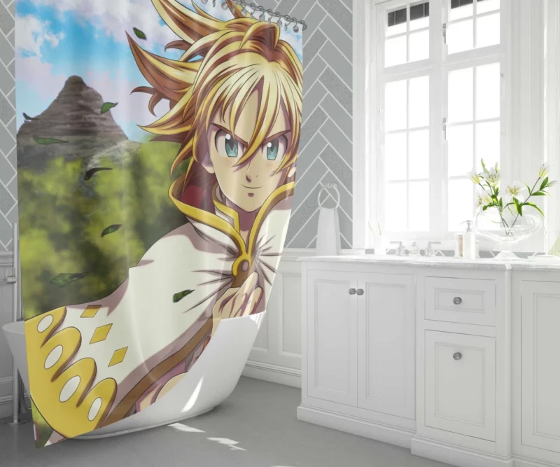 Meliodas Sky Prison Adventure Anime Shower Curtain 1