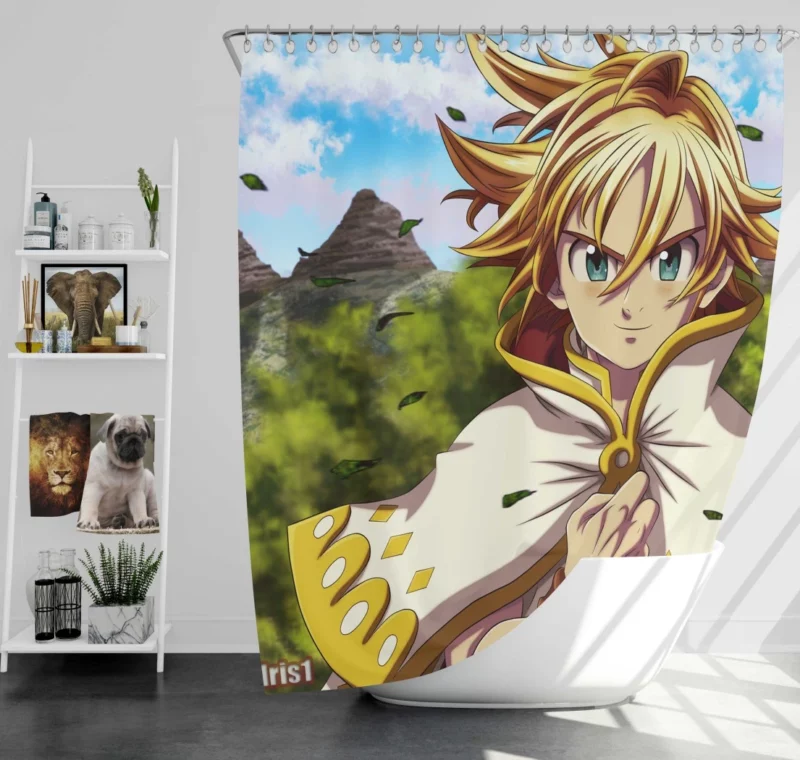 Meliodas Sky Prison Adventure Anime Shower Curtain