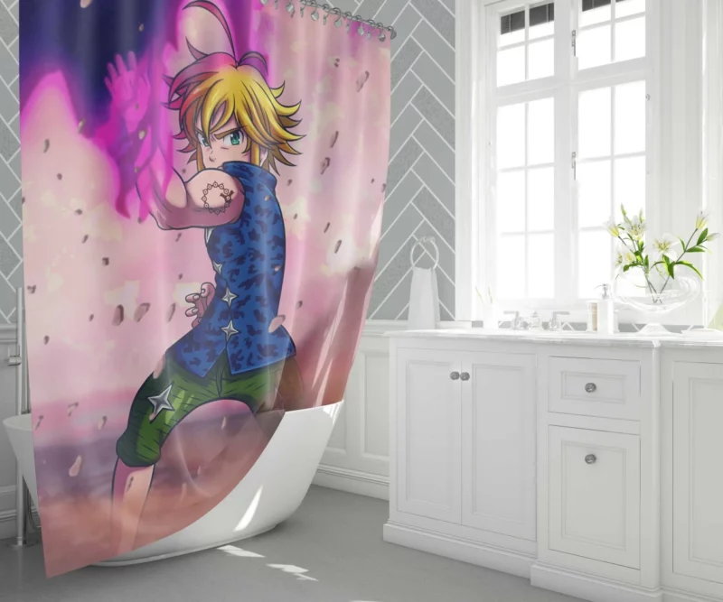 Meliodas Sword of Darkness Anime Shower Curtain 1