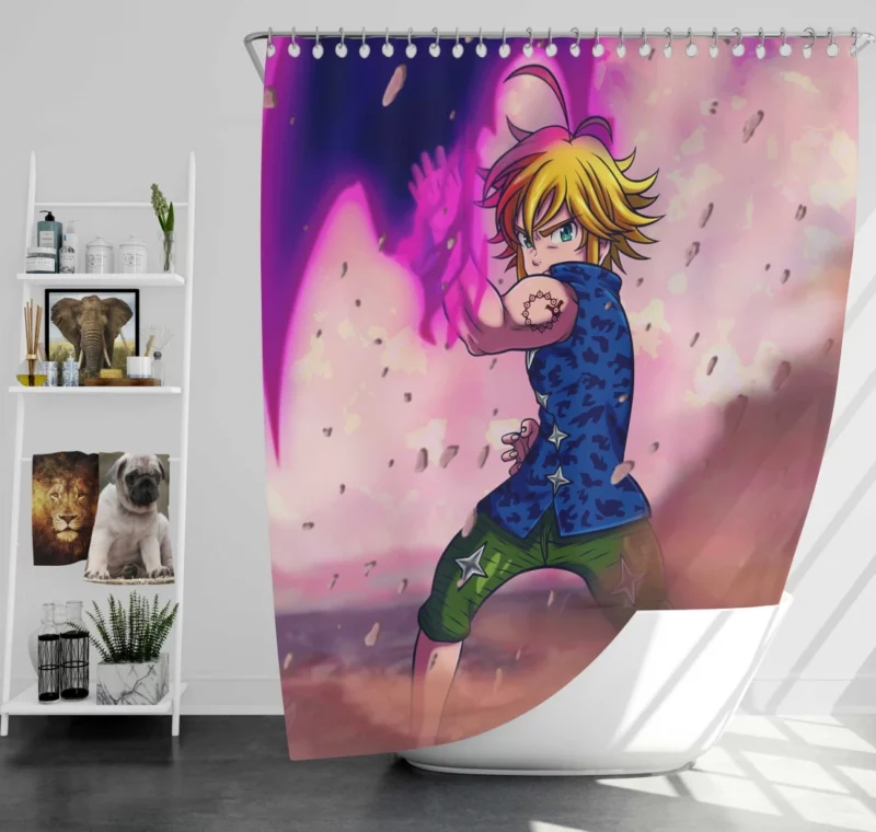 Meliodas Sword of Darkness Anime Shower Curtain