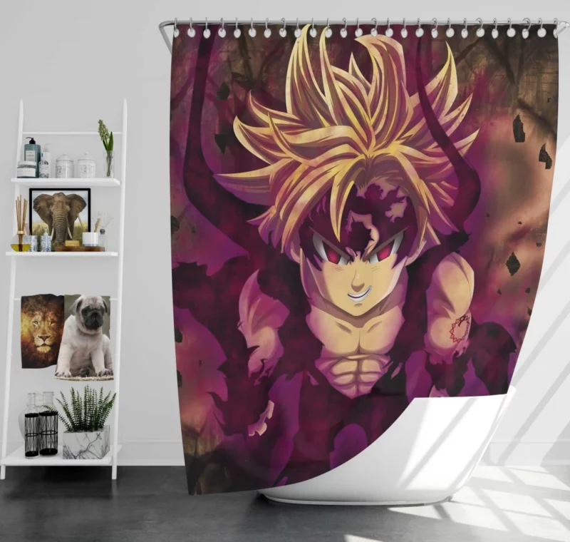 Meliodas Unbreakable Will Anime Shower Curtain