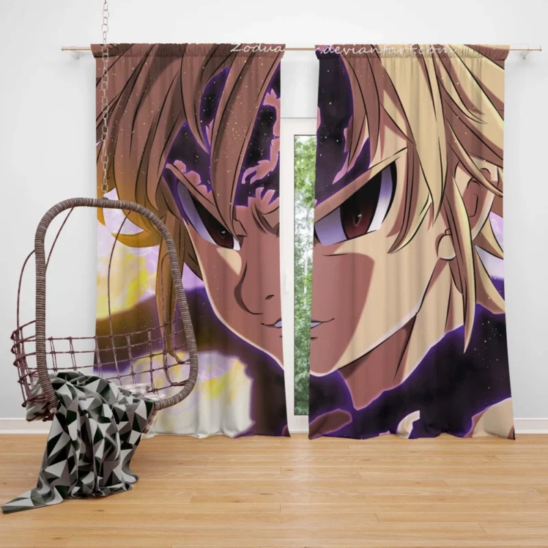 Meliodas Unholy Strength Anime Curtain