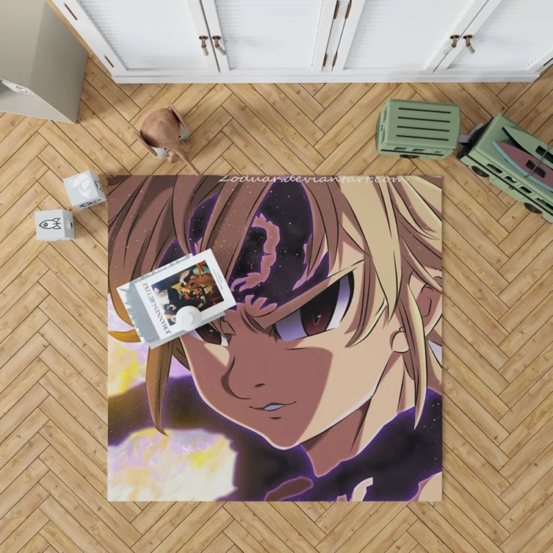 Meliodas Unholy Strength Anime Rug