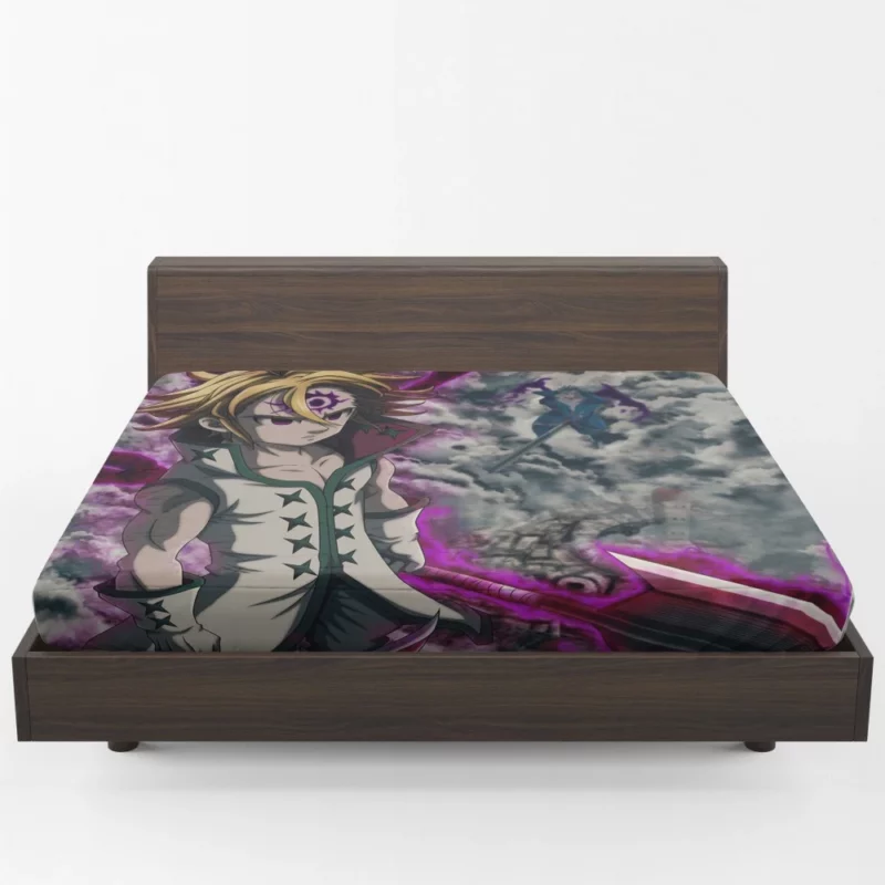 Meliodas Unleashing Hell Anime Fitted Sheet 1