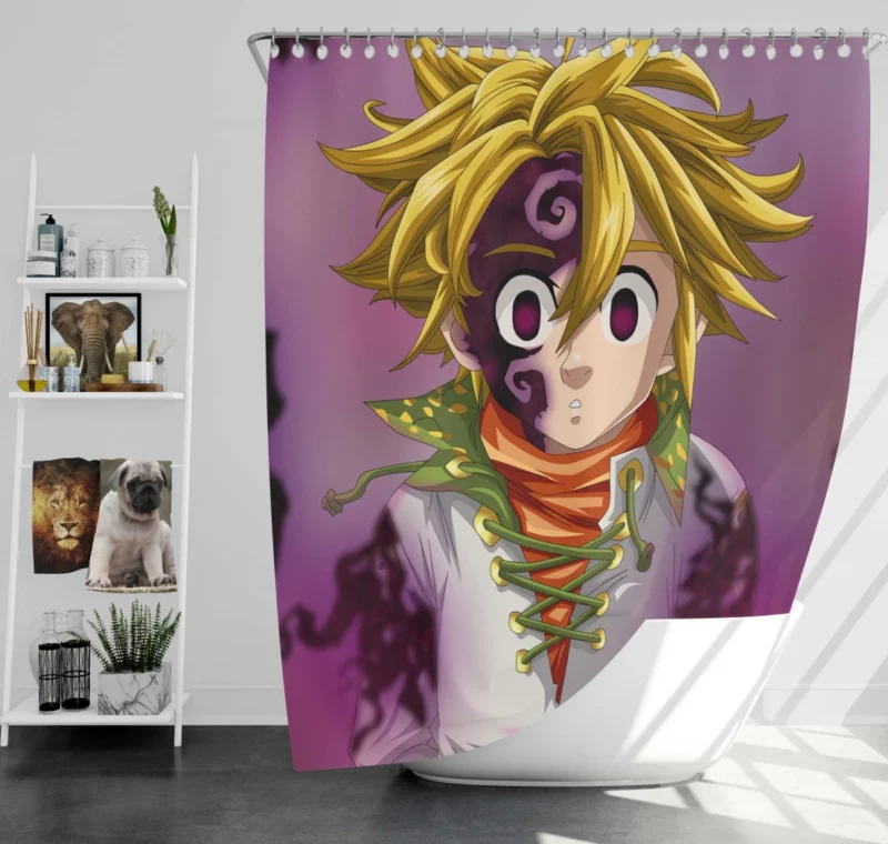 Meliodas Unstoppable Power Anime Shower Curtain