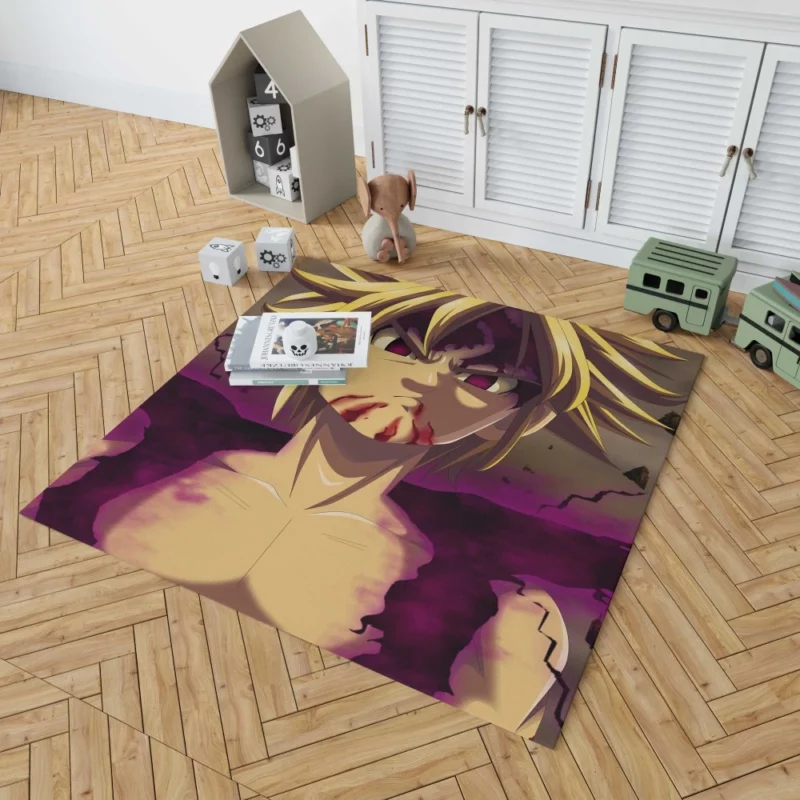 Meliodas Unstoppable Warrior Anime Rug 1