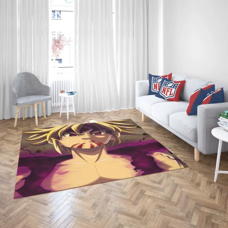 Meliodas Unstoppable Warrior Anime Rug 2