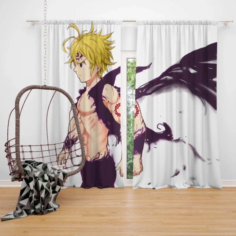 Meliodas Warrior Journey Anime Curtain