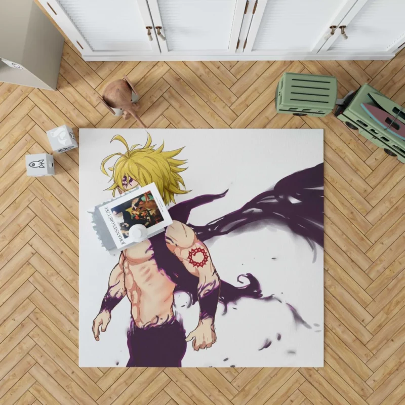 Meliodas Warrior Journey Anime Rug