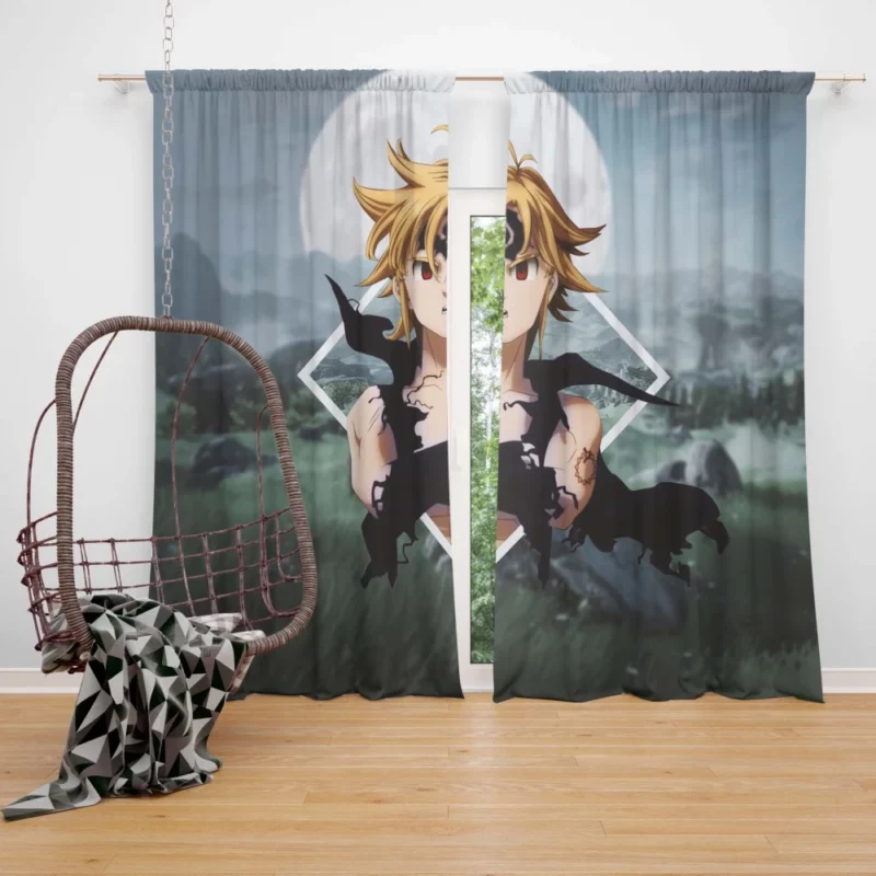 Meliodas Warrior of Wrath Anime Curtain