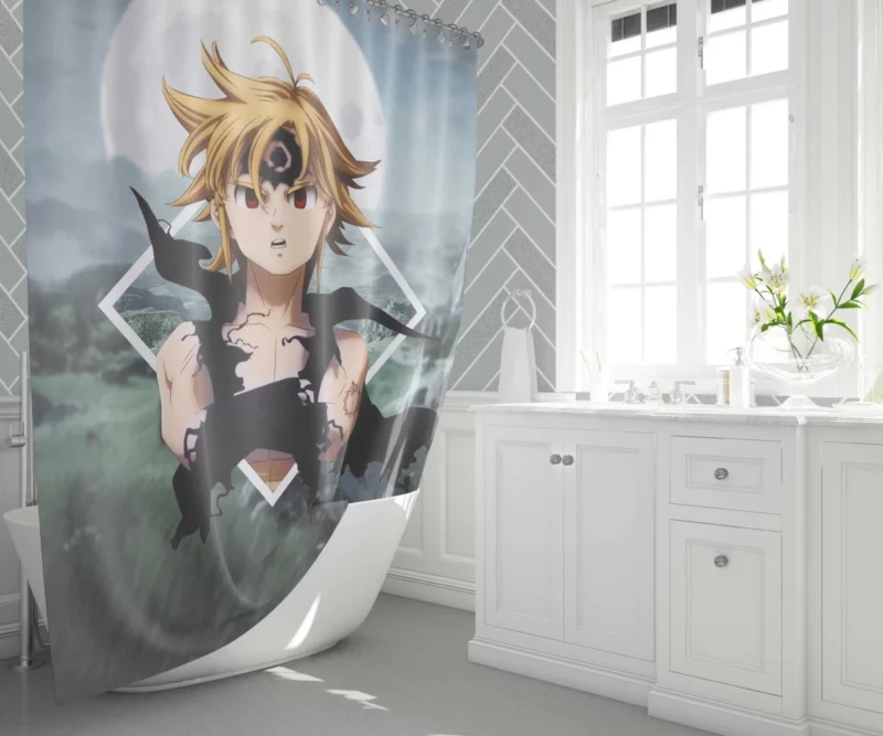 Meliodas Warrior of Wrath Anime Shower Curtain 1