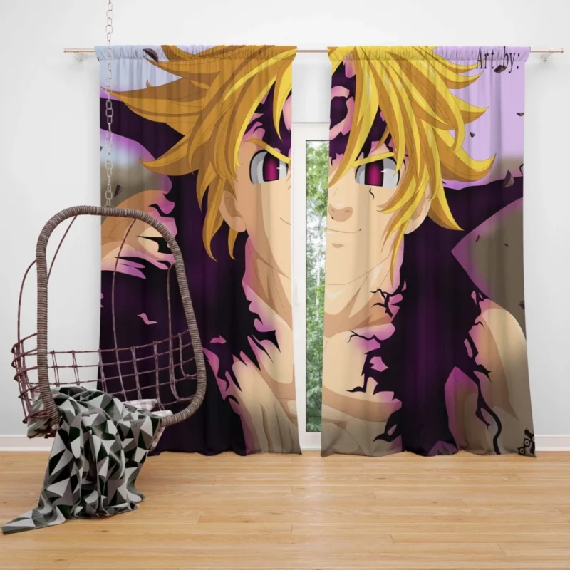 Meliodas Wrath Unleashed Anime Curtain