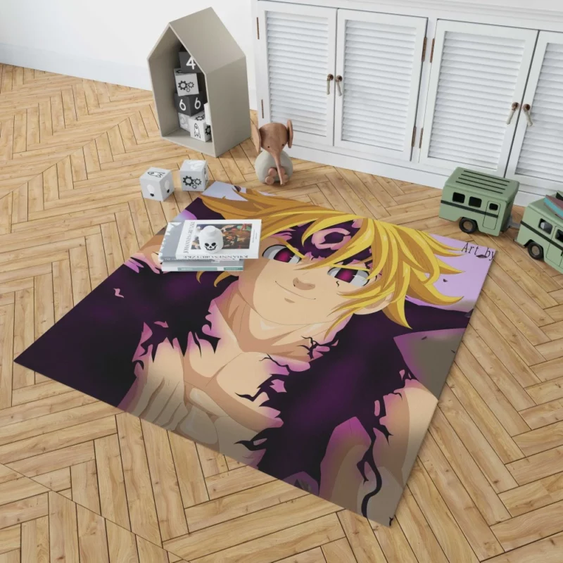 Meliodas Wrath Unleashed Anime Rug 1